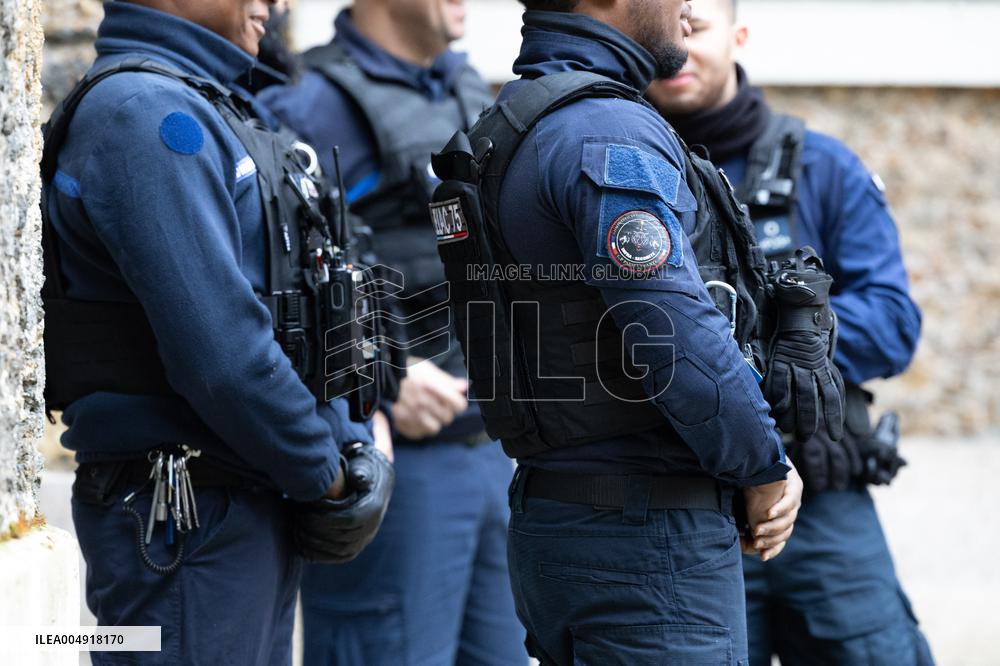 Gerald Darmanin visits La Sante Prison - Paris