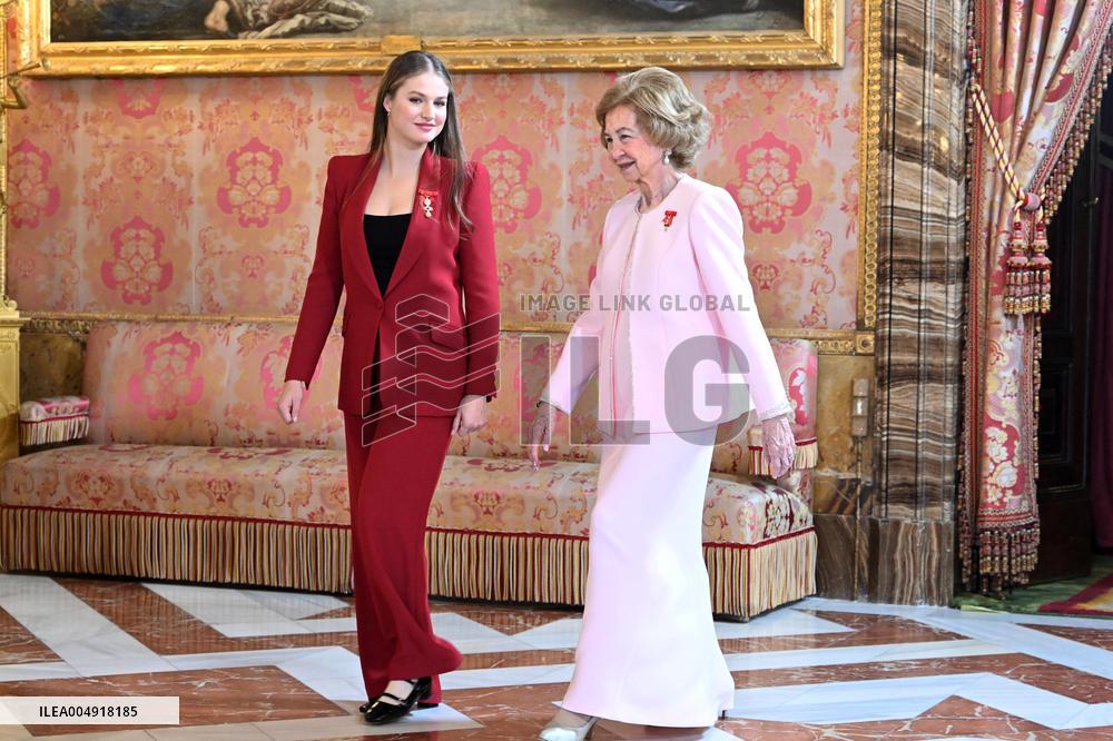 Spanish Royals At Royal Reception - Madrid