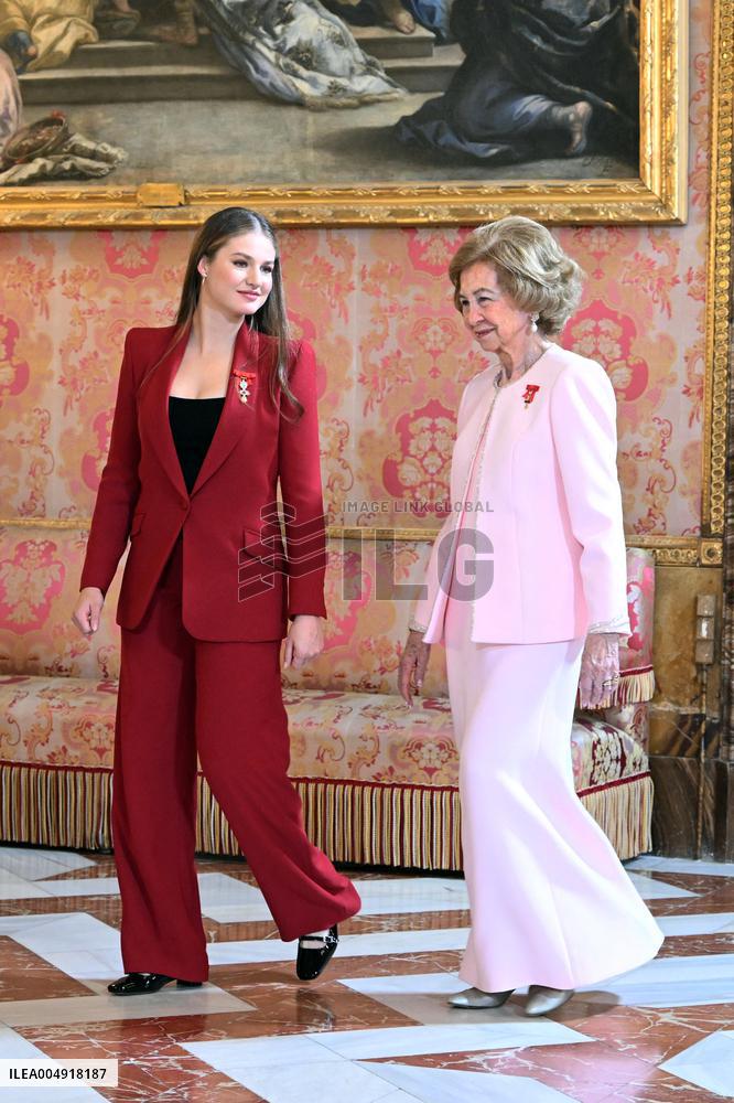 Spanish Royals At Royal Reception - Madrid