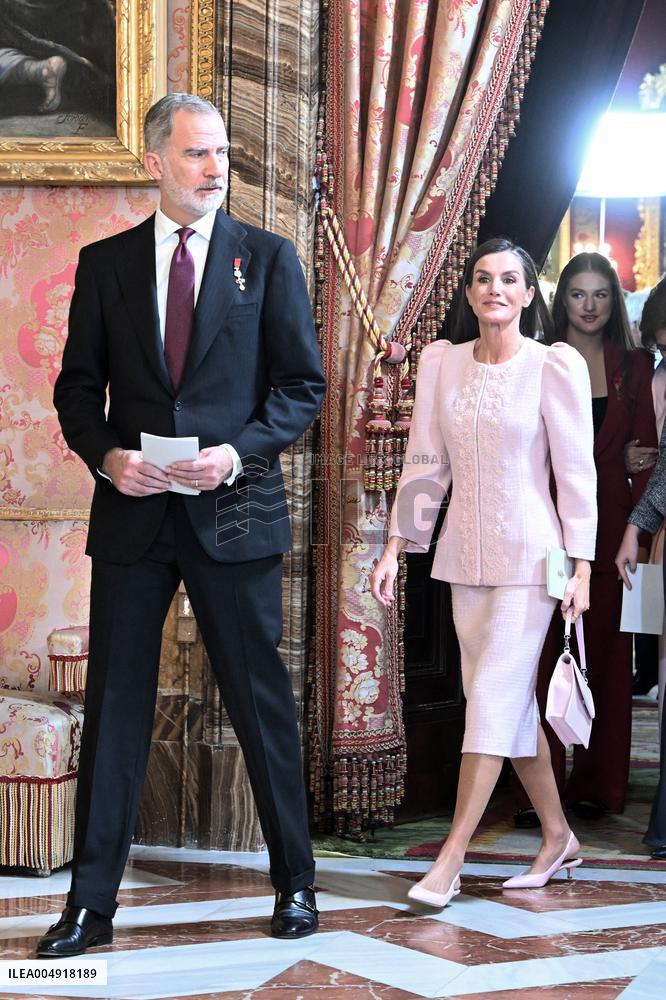 Spanish Royals At Royal Reception - Madrid