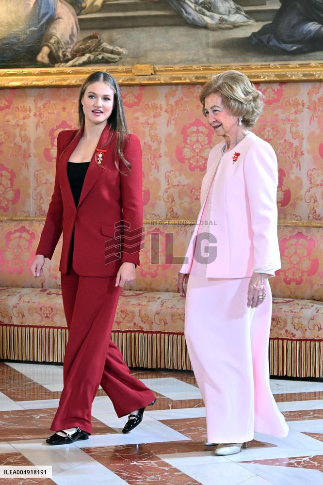 Spanish Royals At Royal Reception - Madrid
