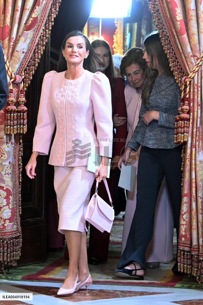 Spanish Royals At Royal Reception - Madrid