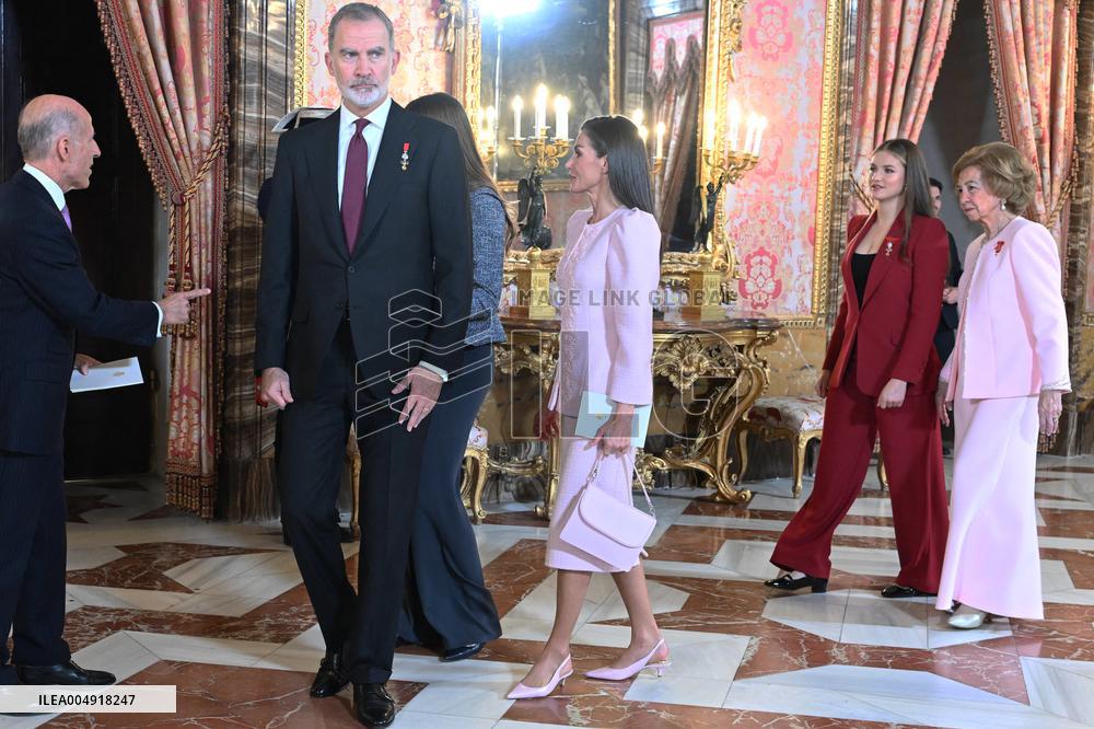 Spanish Royals At Royal Reception - Madrid