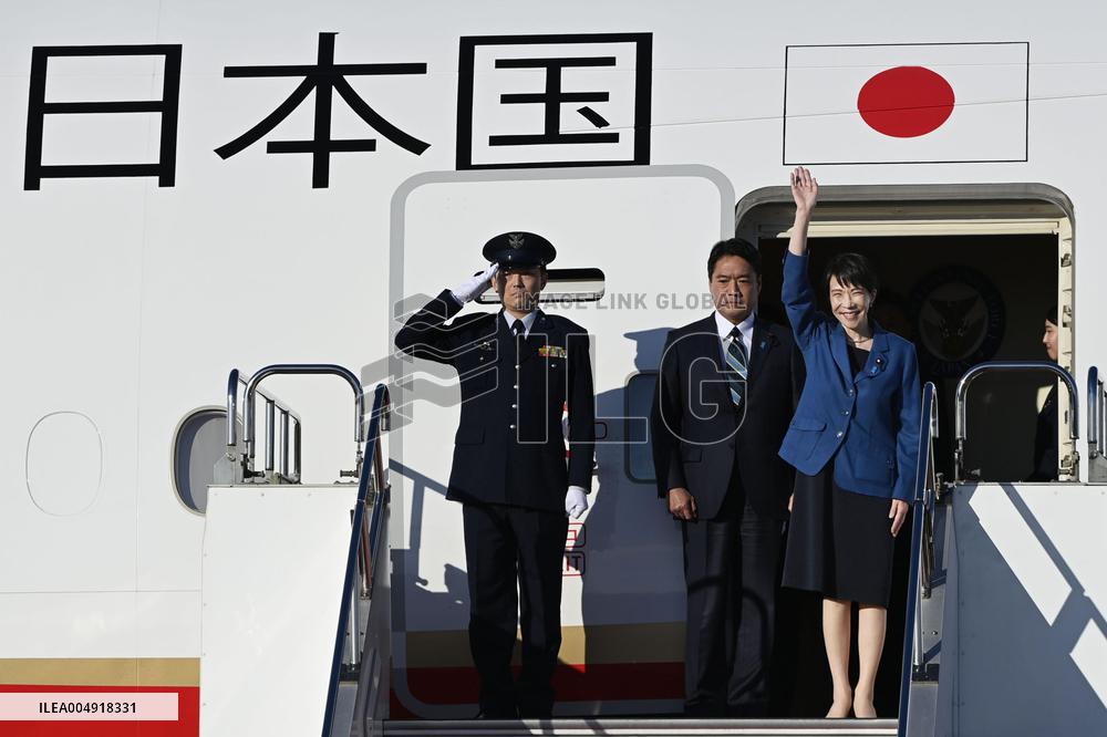 Japan PM Takaichi off to S. Africa for G20 summit