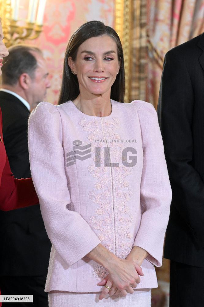 Spanish Royals At Royal Reception - Madrid