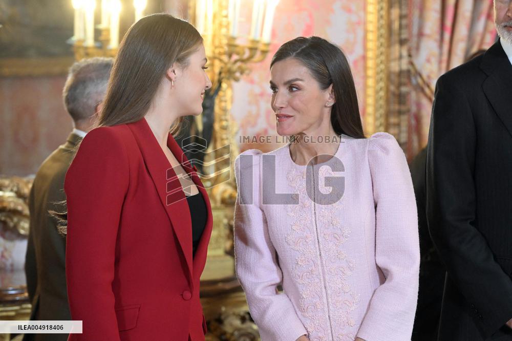 Spanish Royals At Royal Reception - Madrid