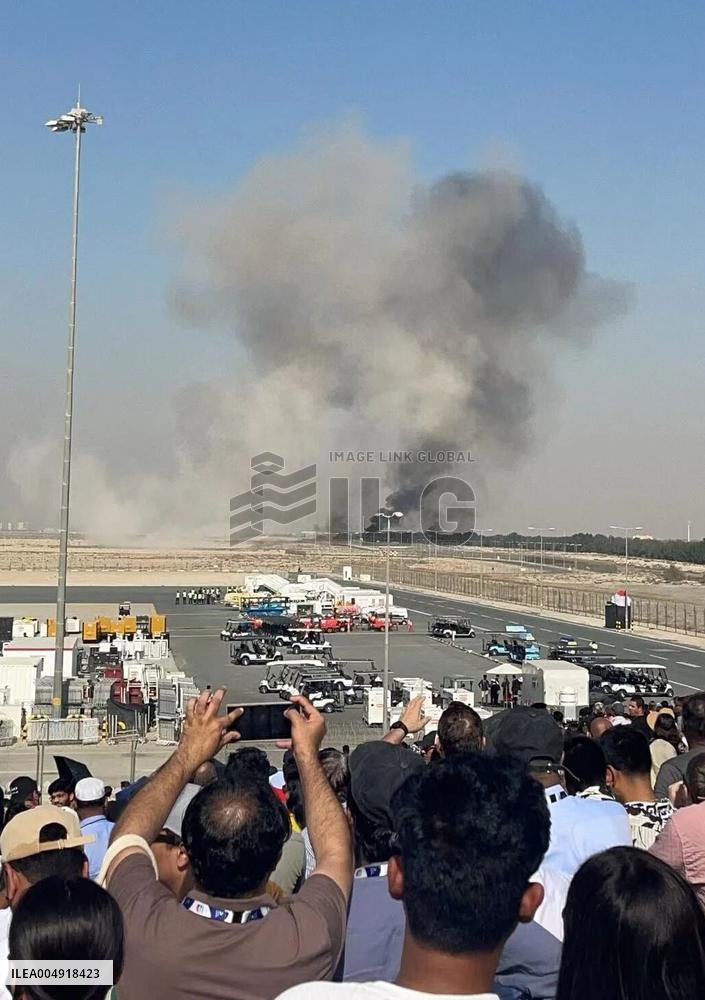 Indian Fighter Jet Crashes at Dubai Airshow