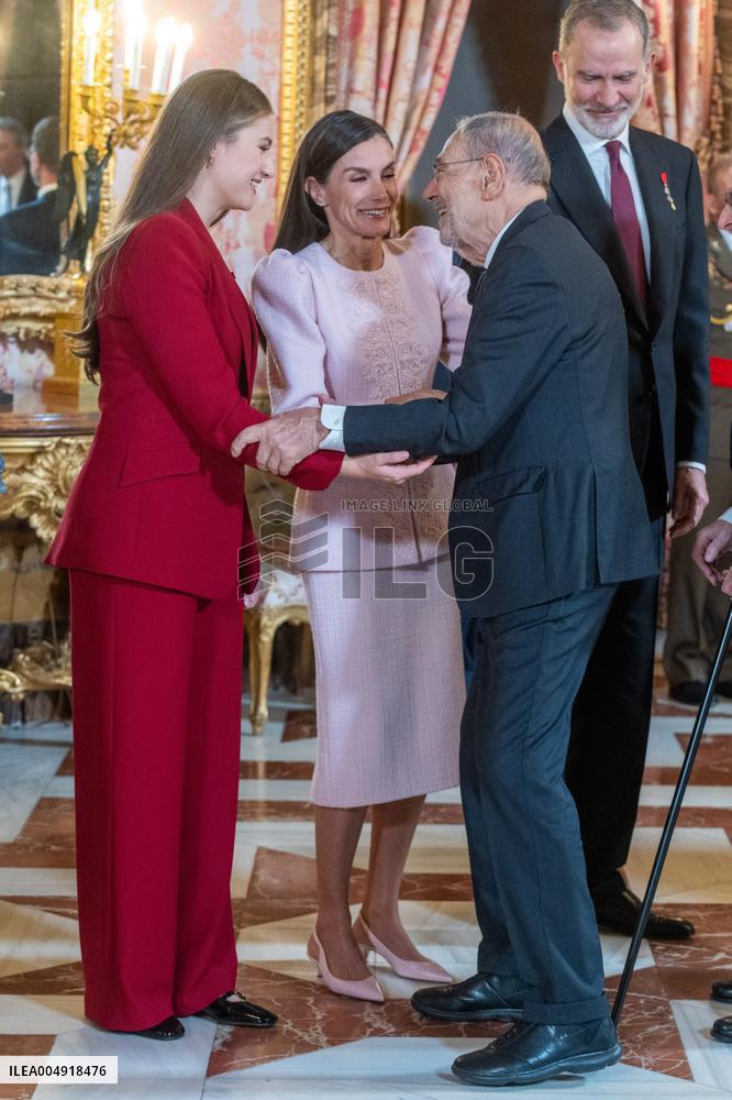 Spanish Royals At Royal Reception - Madrid