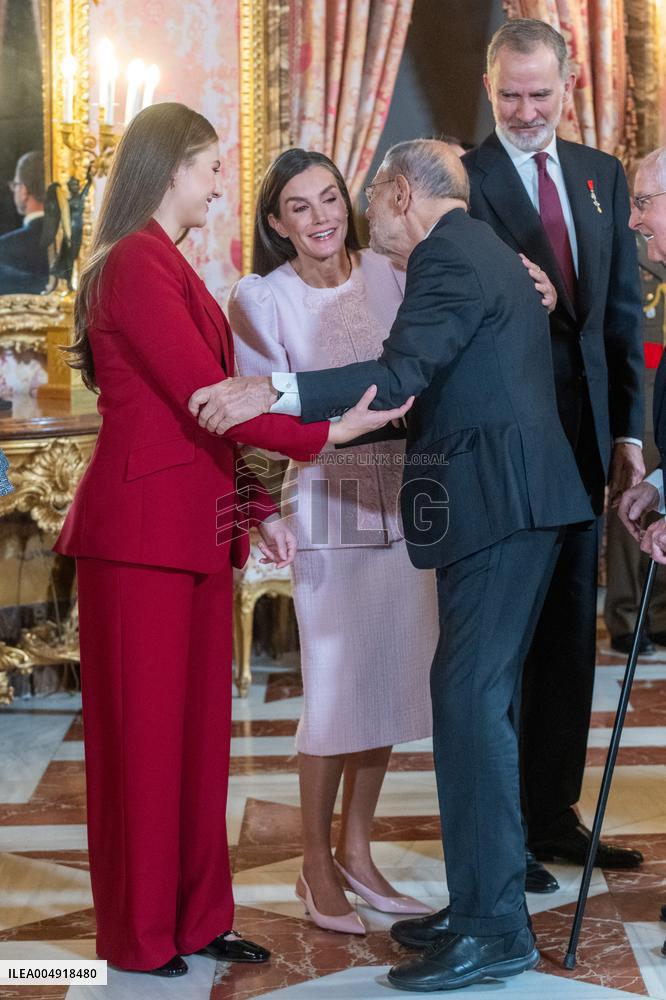 Spanish Royals At Royal Reception - Madrid