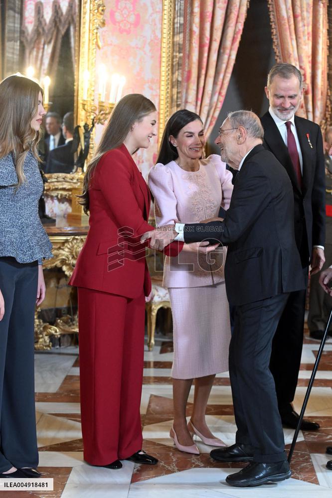 Spanish Royals At Royal Reception - Madrid