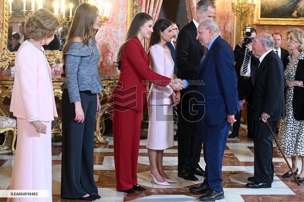 Spanish Royals At Royal Reception - Madrid