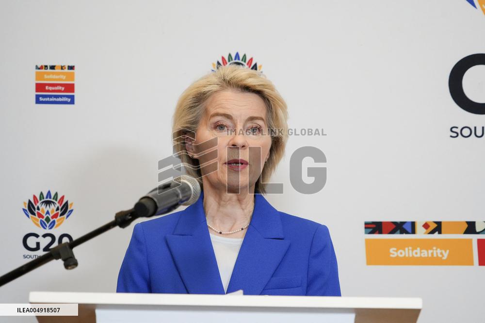 EC president meets press in Johannesburg ahead of G20 summit