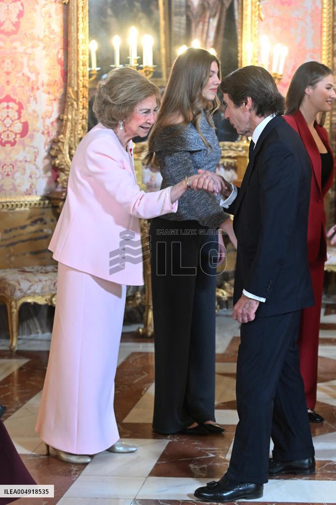 Spanish Royals At Royal Reception - Madrid