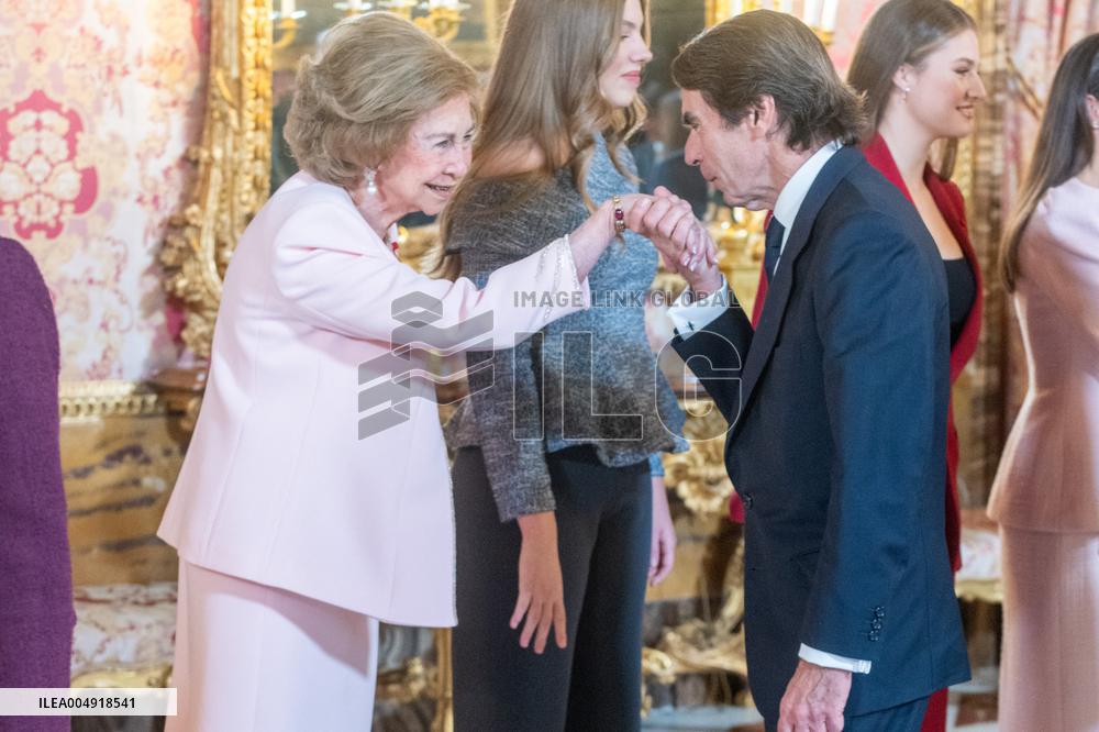 Spanish Royals At Royal Reception - Madrid