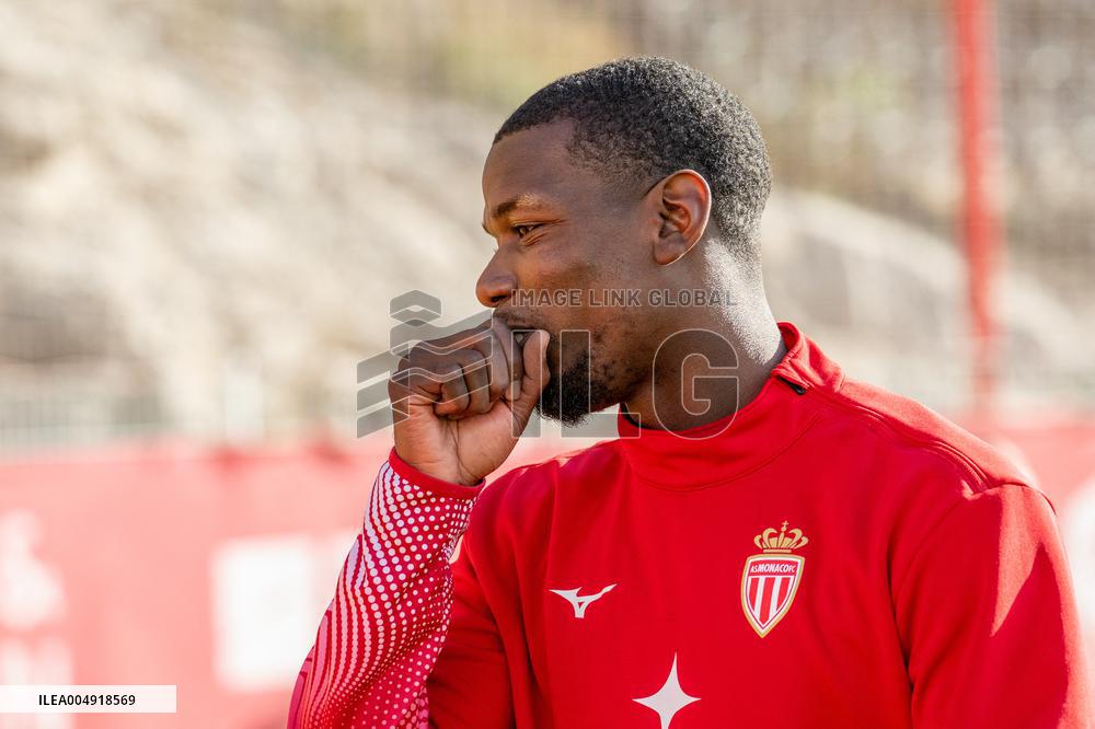 Paul Pogba During AS Monaco Training - La Turbie