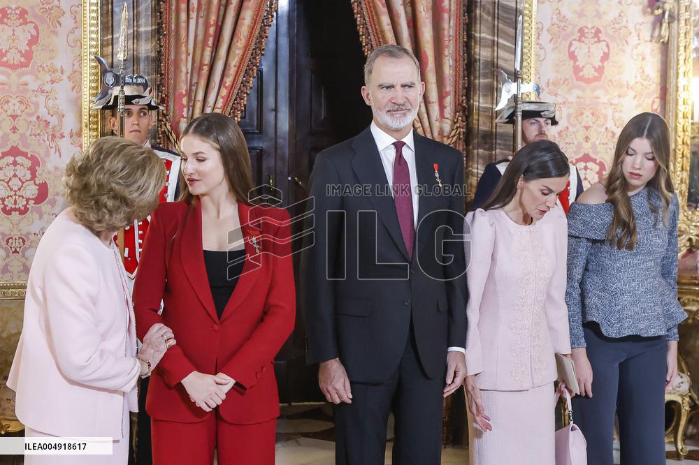 Spanish Royal Family At Golden Fleece Award Ceremony - Madrid