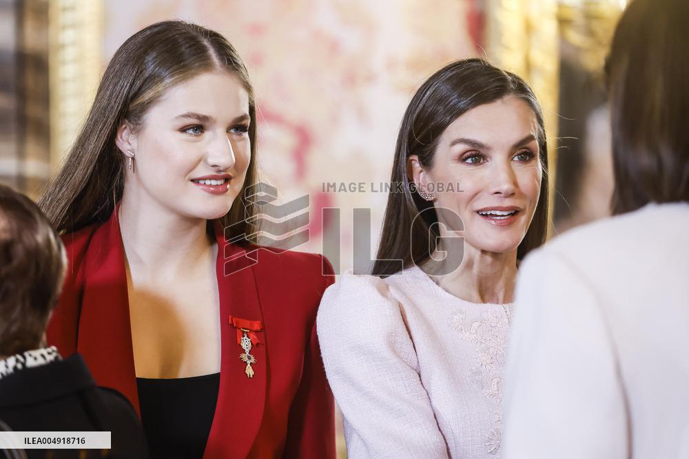 Spanish Royal Family At Golden Fleece Award Ceremony - Madrid