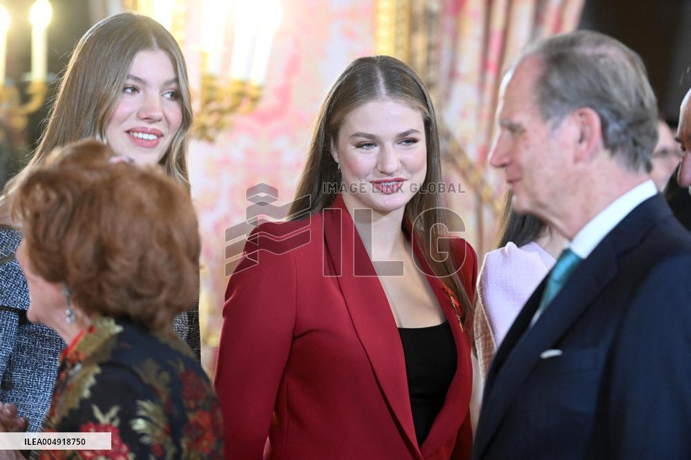 Spanish Royals At Royal Reception - Madrid
