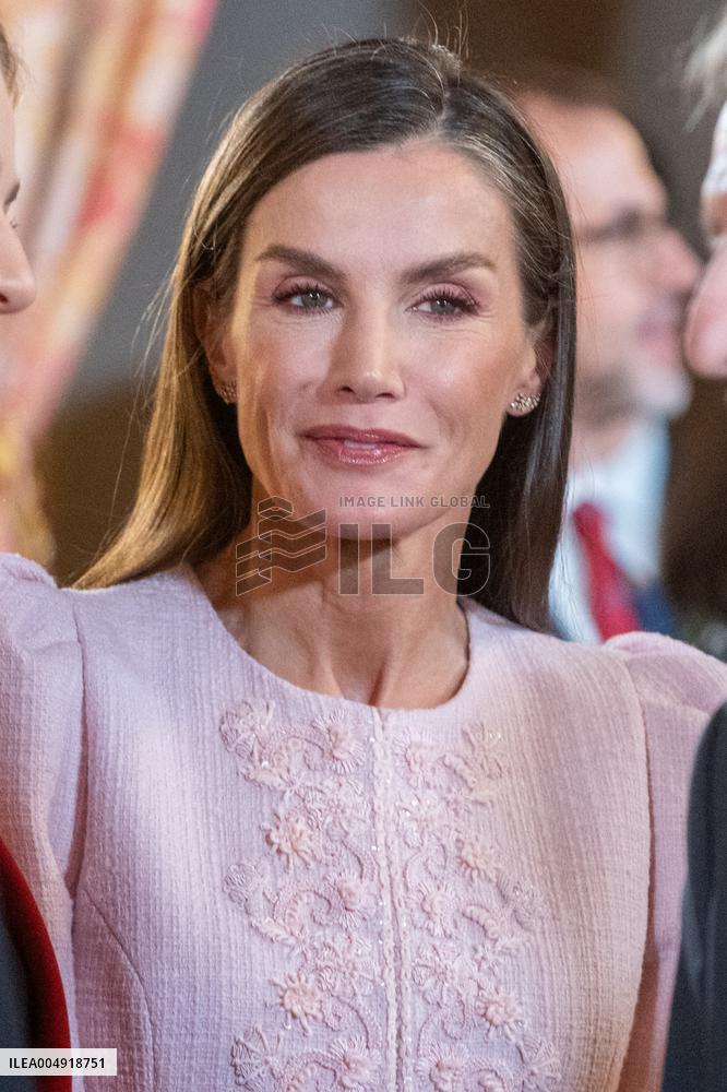 Spanish Royals At Royal Reception - Madrid