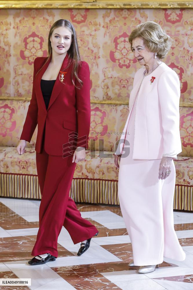 Spanish Royal Family At Golden Fleece Award Ceremony - Madrid