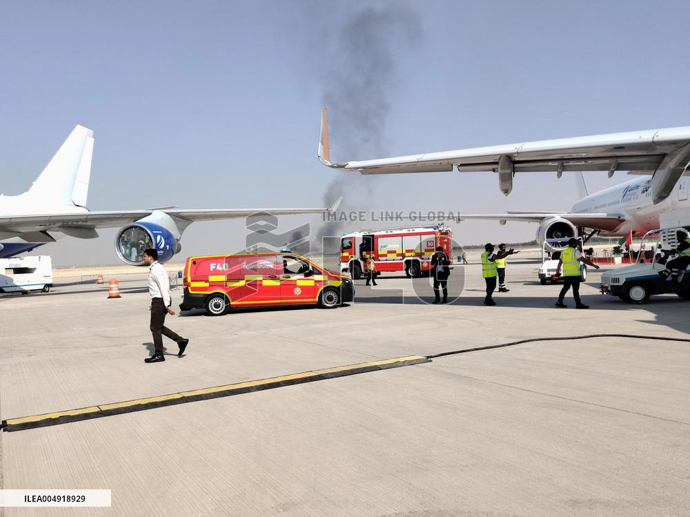 Indian Fighter Jet Crashes at Dubai Airshow