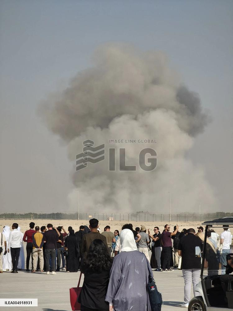 Indian Fighter Jet Crashes at Dubai Airshow