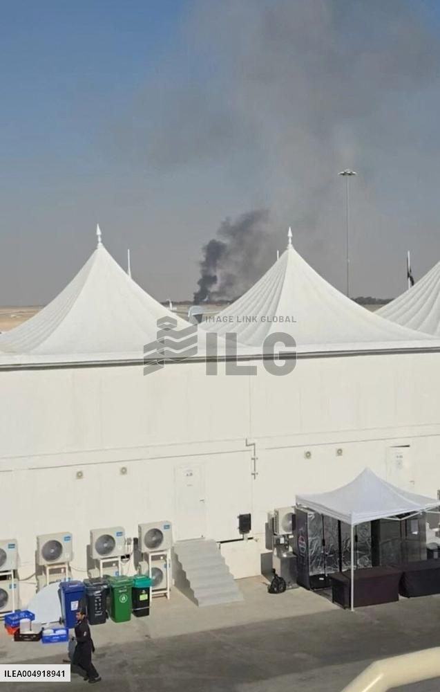 Indian Fighter Jet Crashes at Dubai Airshow