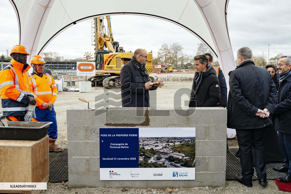 Minister Laurent Nunez Visits Future Gendarmerie Brigade - Balma
