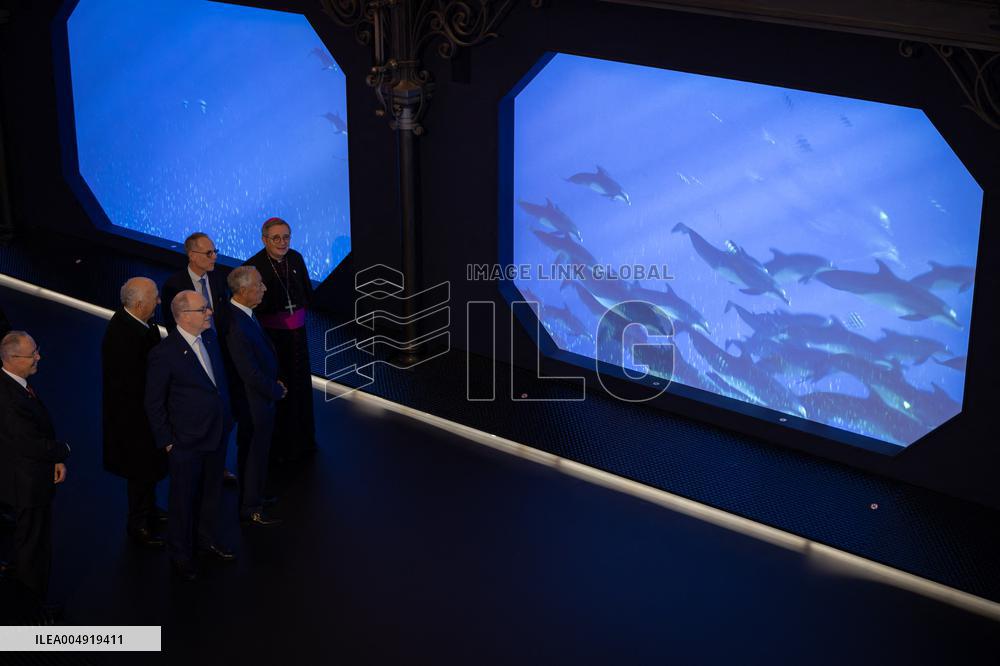 NO TABLOIDS - Prince Albert and Portuguese President at Oceanographic Museum - Monaco