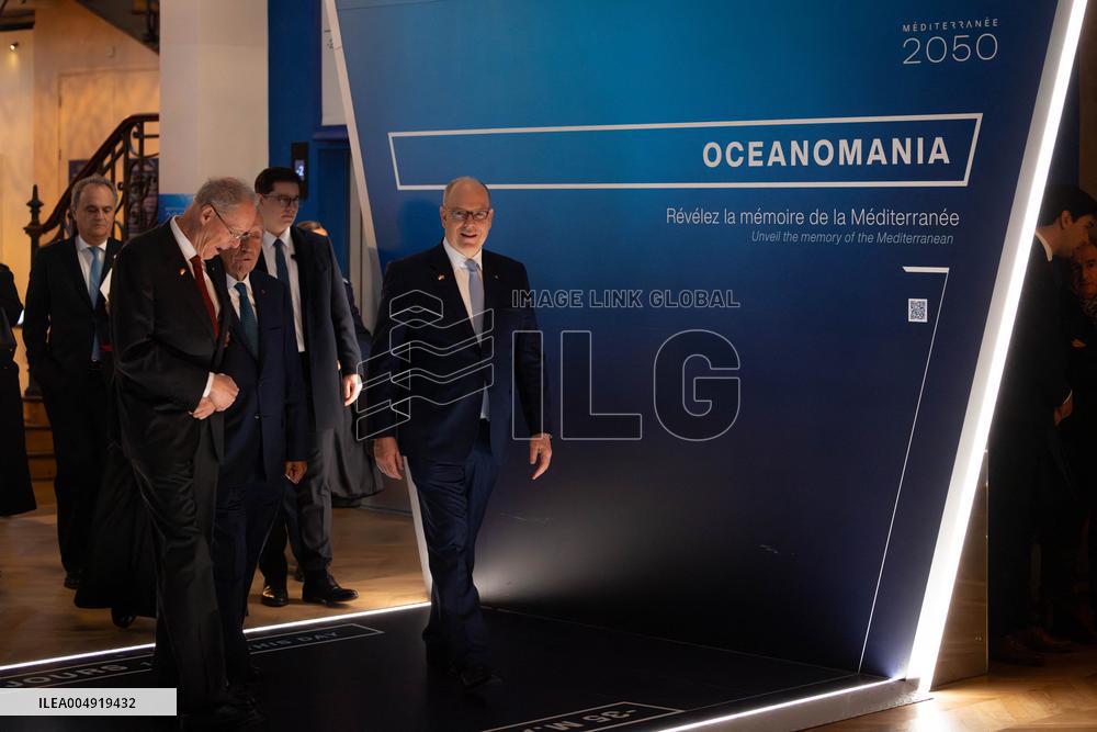 NO TABLOIDS - Prince Albert and Portuguese President at Oceanographic Museum - Monaco