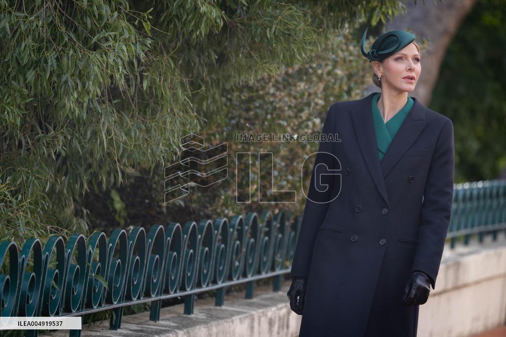 NO TABLOIDS - Prince Albert and Princess Charlene with Portuguese President At Saint-Martin Garden - Monaco
