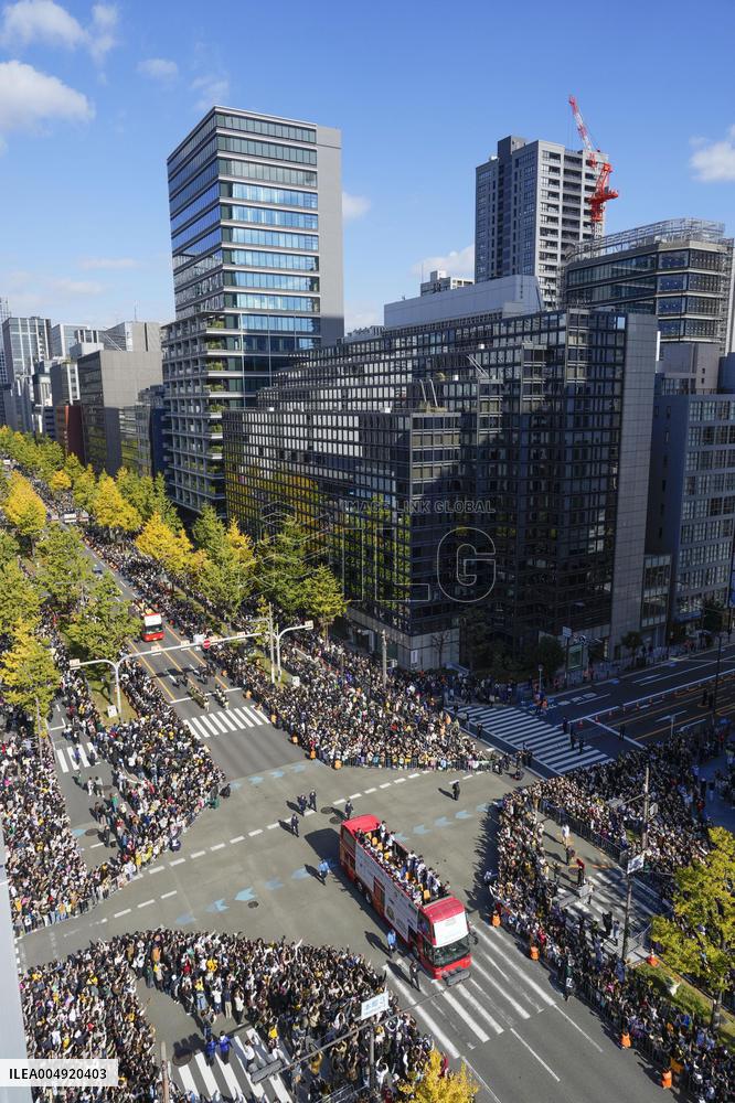 Baseball: Hanshin Tigers' victory parade