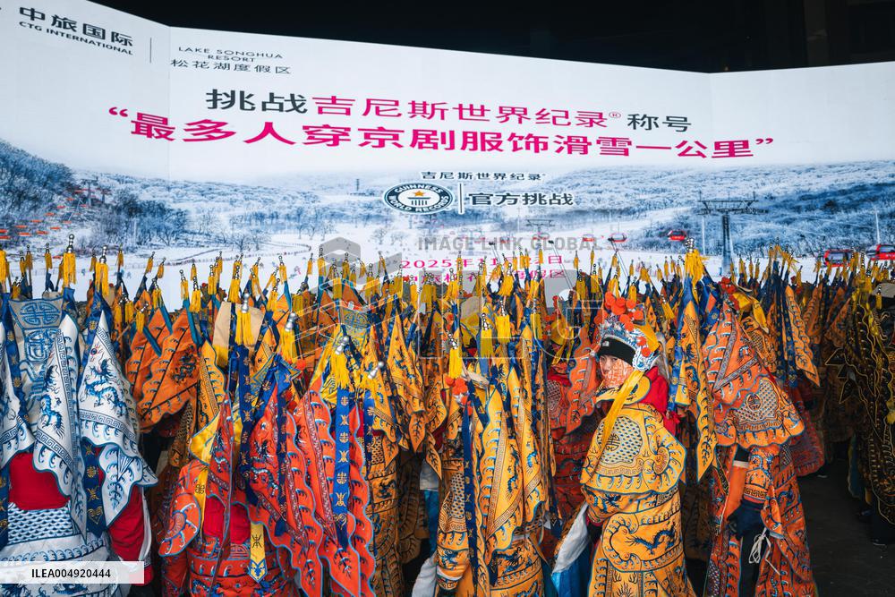 Skiing In Peking Opera Costumes - Jilin
