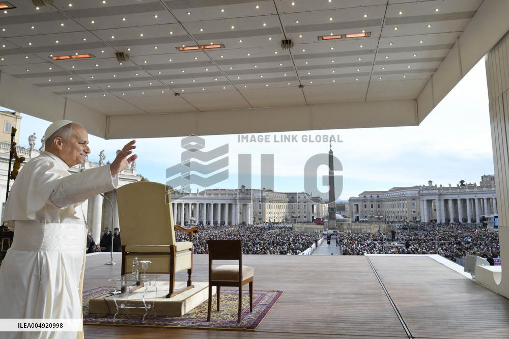 Pope Leo XIV At Audience of Jubilee of Choirs and Choral Society - Vatican