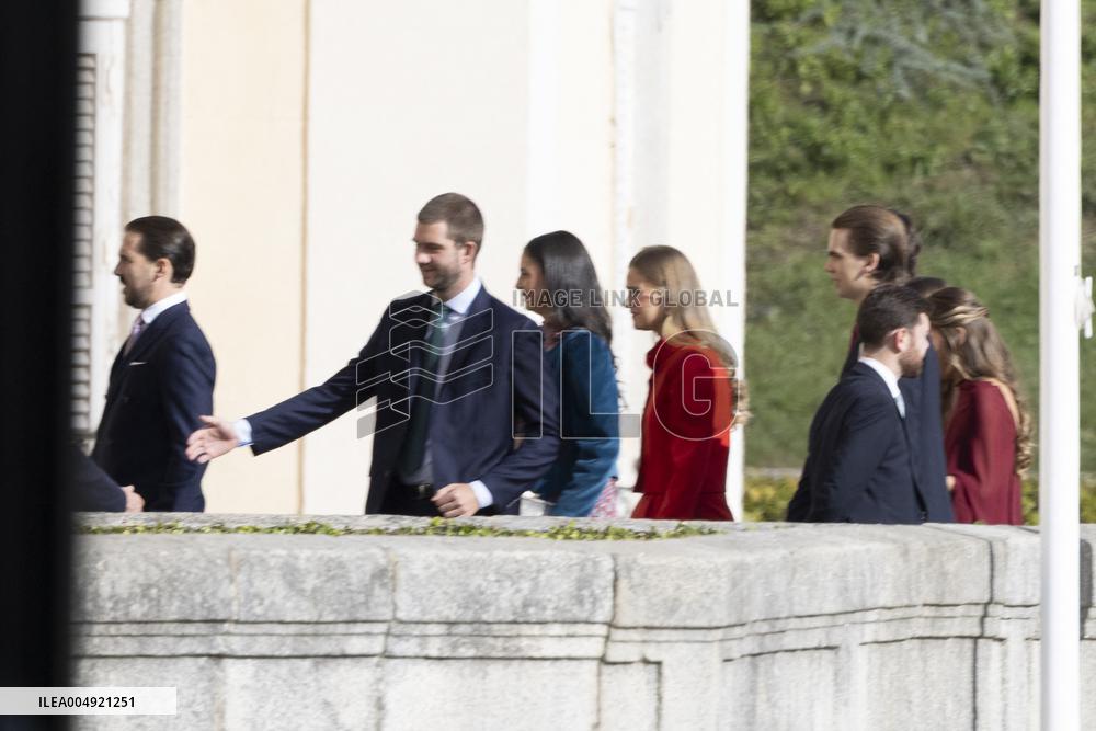 Spanish Royals Reunion at El Pardo Palace - Madrid