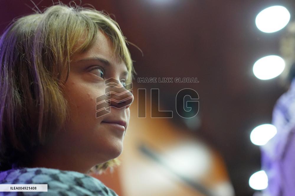 Greta Thunberg Attends Palestine Meeting At University Despite Ban - Italy