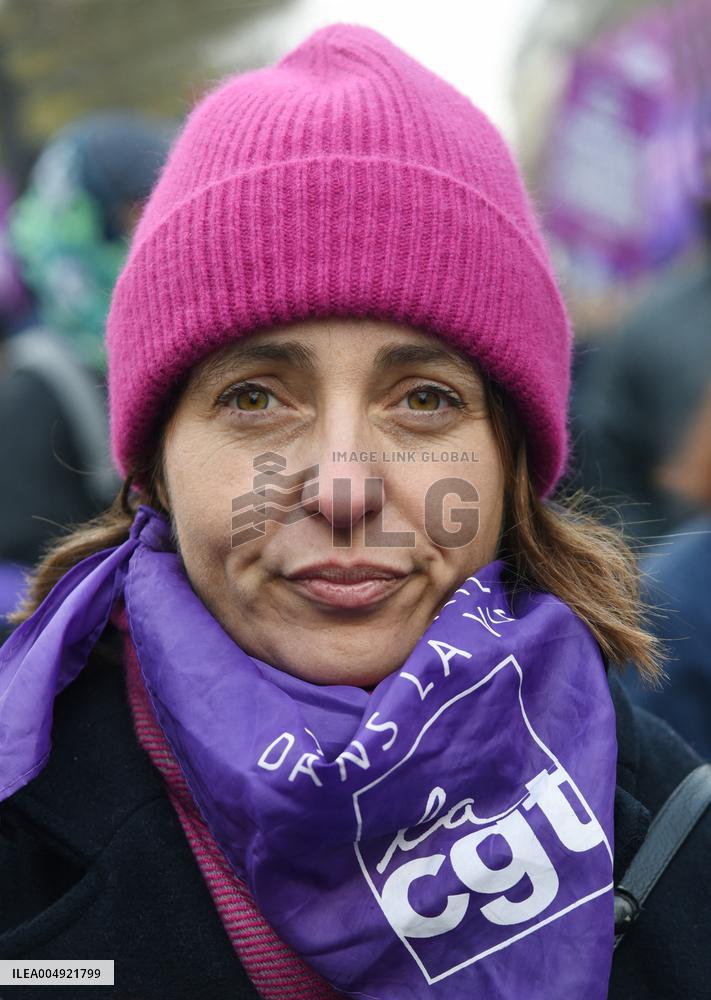 Demonstration On International Day for the Elimination of Violence Against Women - Paris