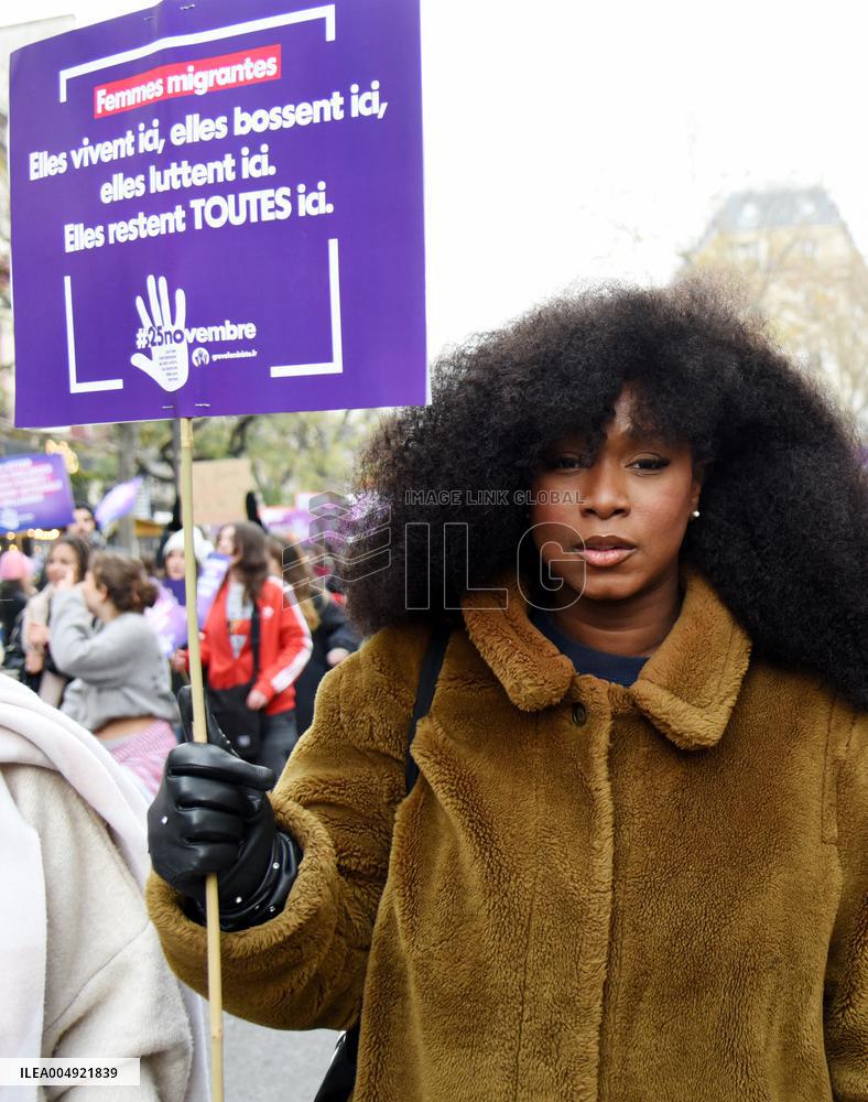 Demonstration On International Day for the Elimination of Violence Against Women - Paris