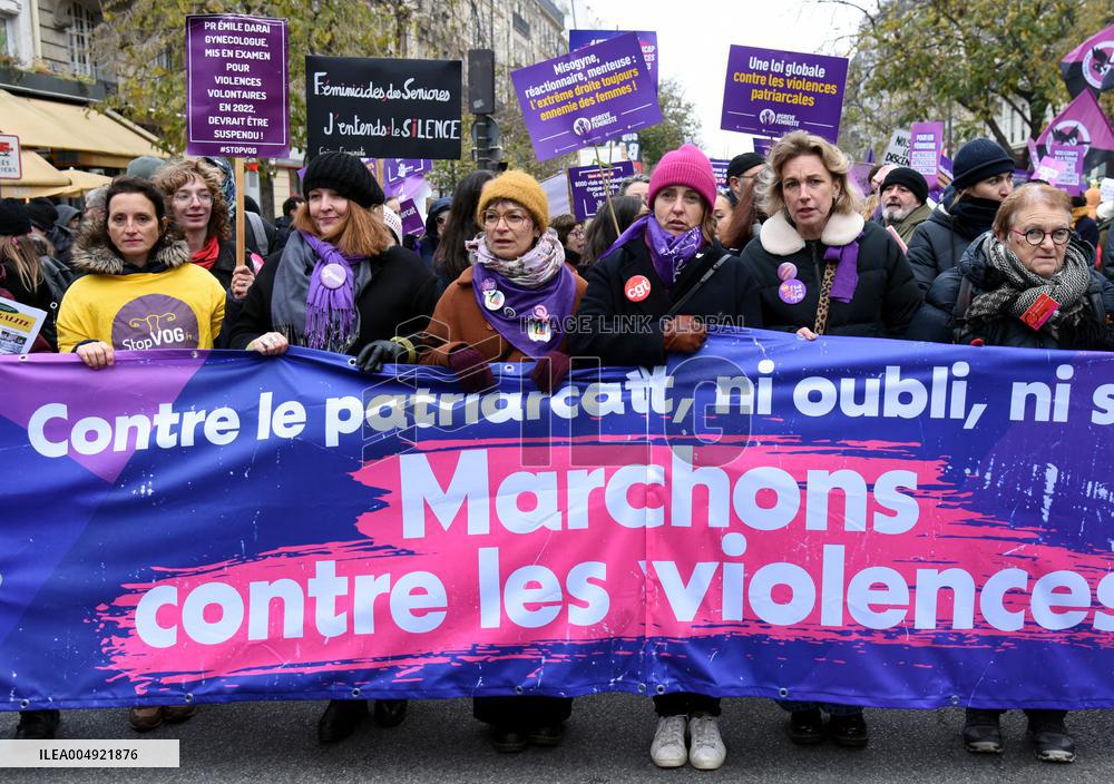 Demonstration On International Day for the Elimination of Violence Against Women - Paris