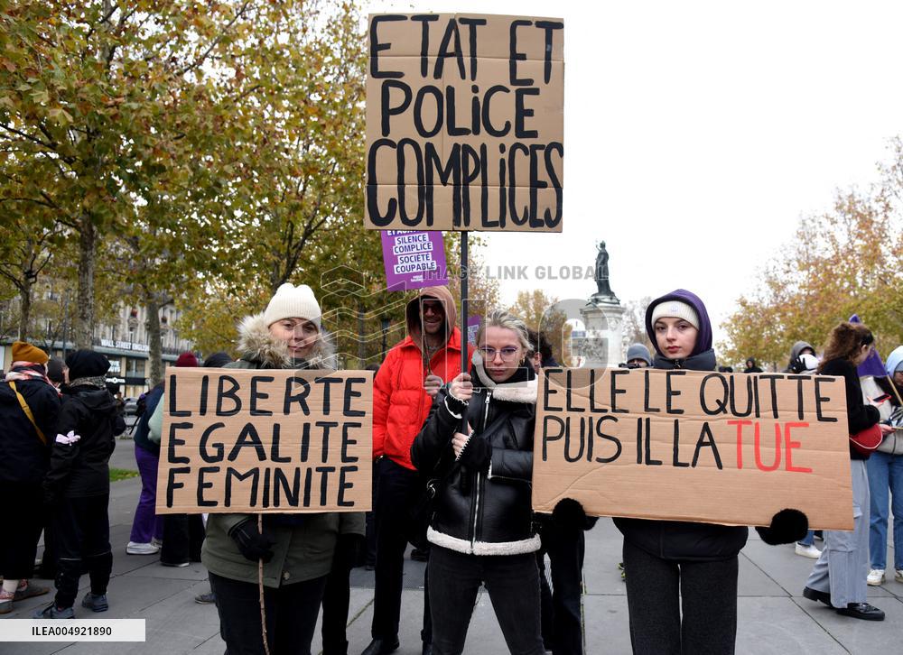 Demonstration On International Day for the Elimination of Violence Against Women - Paris