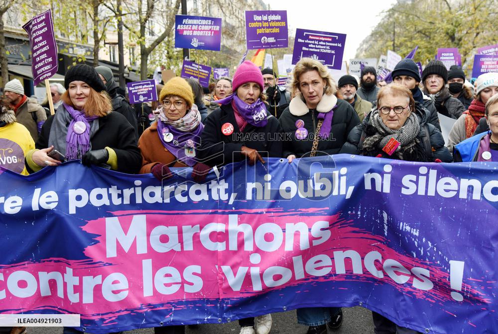 Demonstration On International Day for the Elimination of Violence Against Women - Paris