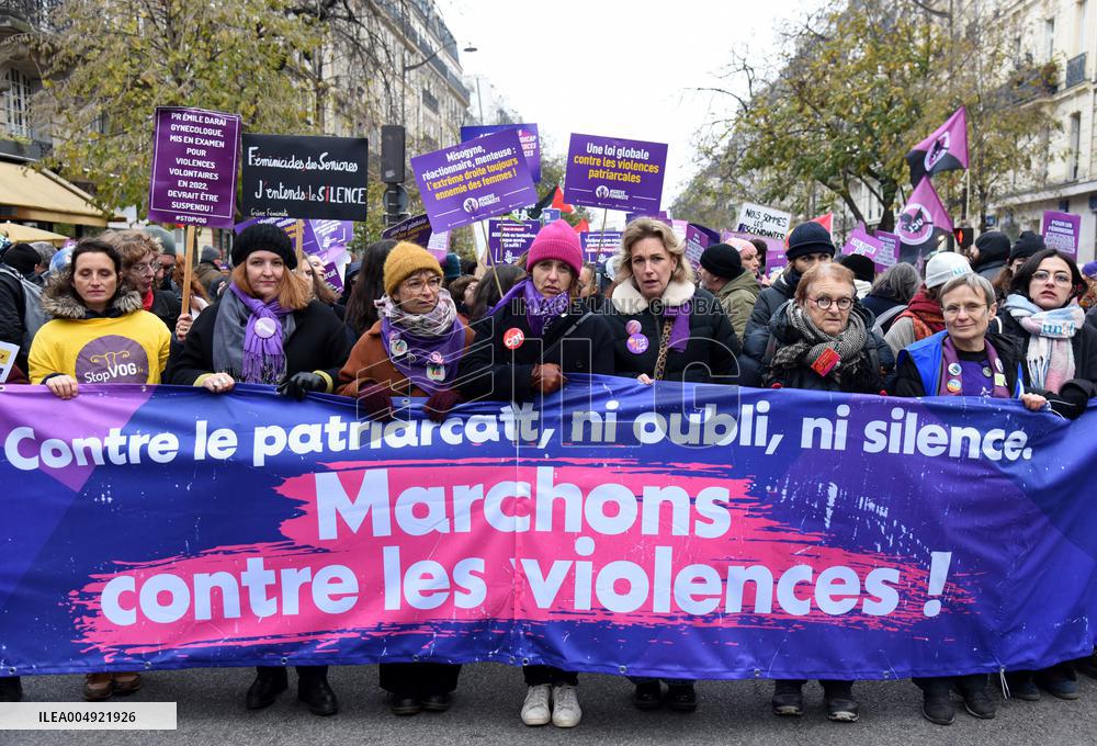 Demonstration On International Day for the Elimination of Violence Against Women - Paris