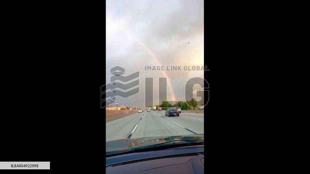 US: Stunning Rainbow Captured Over Banning, California