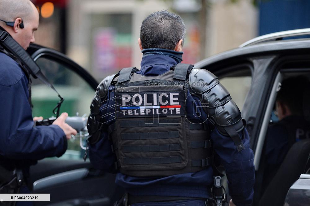 Implementation Of Drone Surveillance by French National Police - Paris