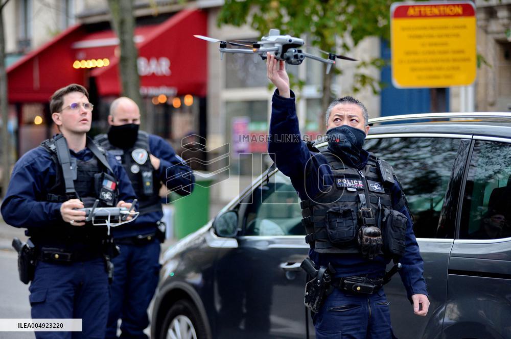 Implementation Of Drone Surveillance by French National Police - Paris