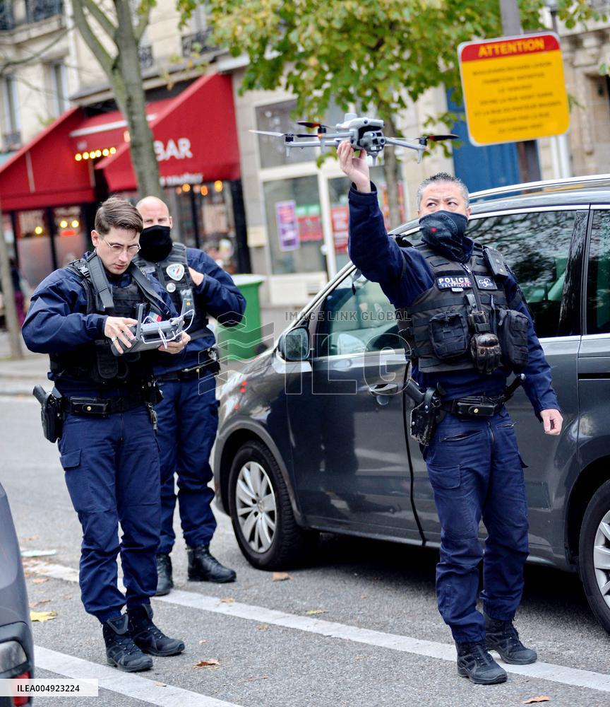 Implementation Of Drone Surveillance by French National Police - Paris