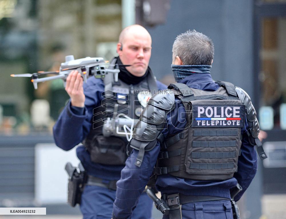 Implementation Of Drone Surveillance by French National Police - Paris
