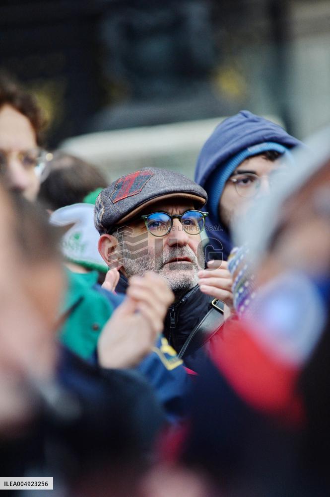 Tribute to Mehdi Kessaci at The City Hall - Paris
