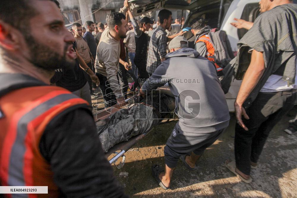 Israeli Car Strike Aftermath In Gaza City - Palestine