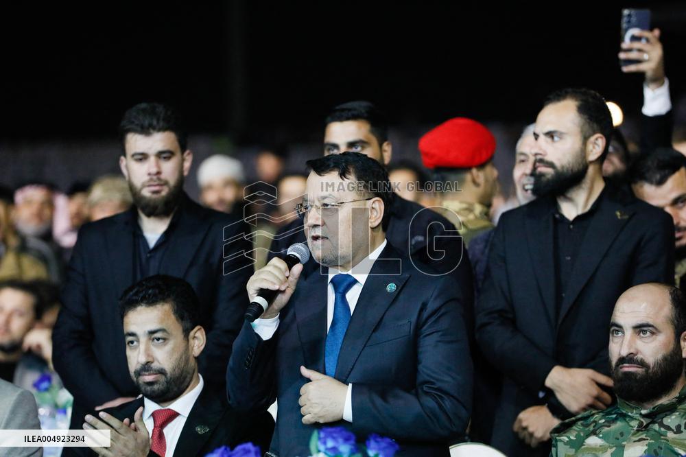 Al-Sharaa At Syria’s Reconstruction Fundraising Event - Hama